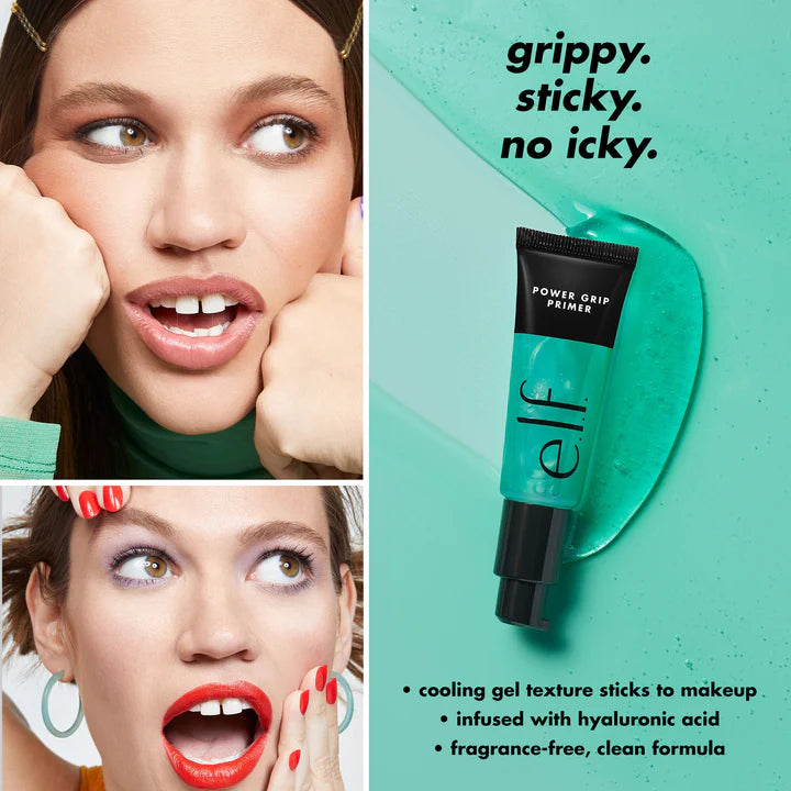 E.L.F Power Grip Primer Duo, Gel-Based & Hydrating Face Primer for Smoothing Skin & Gripping Makeup, Moisturizing & Priming, Vegan & Cruelty-Free, 2 pack, 3 Fl Oz