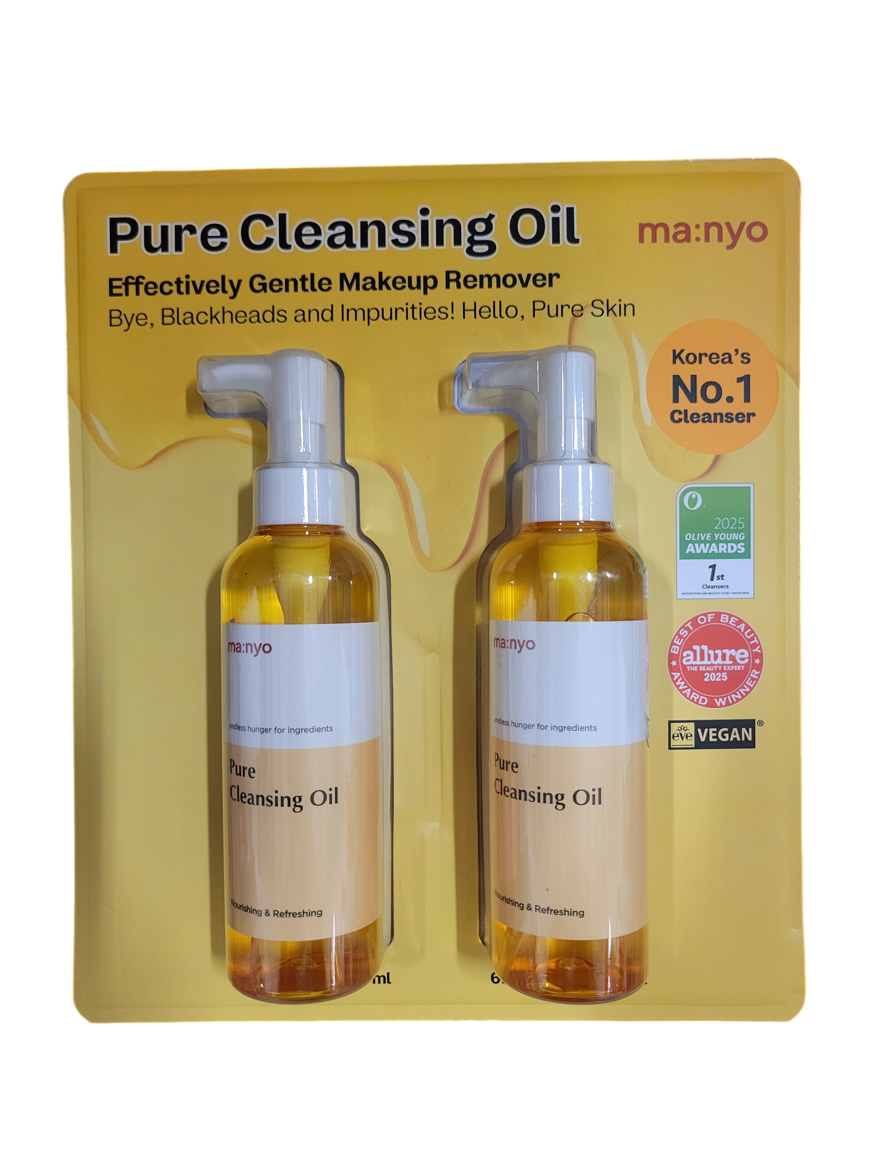 Manyo Pure cleansing Oil, Gentle Makeup Remover, 2 pk 6.76 fl oz ea