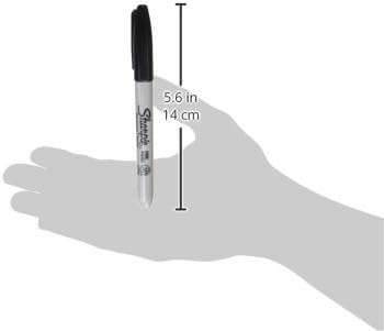 Sharpie Permanent Markers, Fine Tip, Black, 12 Count - Quick Drying, Fade Resistant, For Wood, Plastic, Paper, Metal, And More