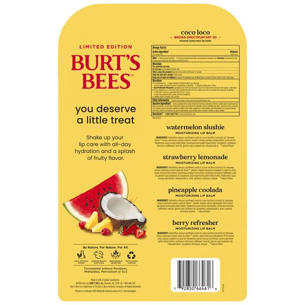 Burt's Bees Limited Edition Drink Mix Lip Balm 10 Pack