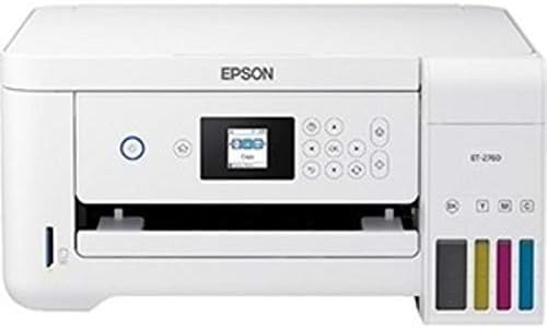 Epson EcoTank ET-2750 Wireless Color All-in-One Cartridge-Free Supertank Printer with Scanner, Copier and Ethernet, Regular