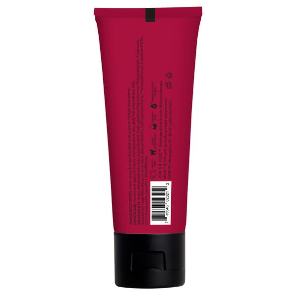 Red tube with black cap on a white background