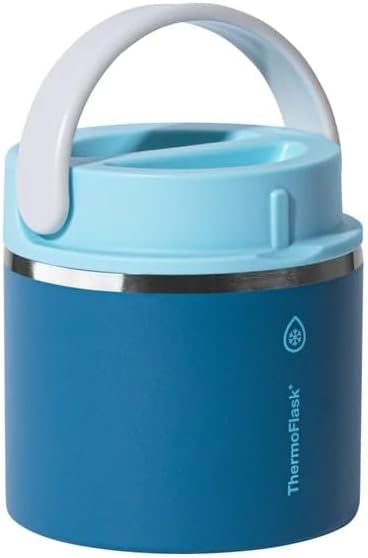 ThermoFlask 20 oz Insulated Food Jar, 2-Pack, Pink and Blue, Hot 12 Hours Cold 24 Hours (Pink and Blue)