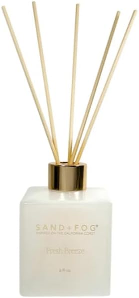 Sand + Fog Reed Diffuser Set, 3 Pack, 6 fl oz and 5 Reeds Each, Floral Jasmine, Fresh Breeze, Pistachio Dream
