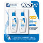 CeraVe AM Moisturizing Facial Lotion w/ Sunscreen SPF 30, 3 Oz (Pack of 2)
