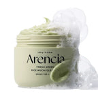 Arencia Fresh Green Rice Mochi Cream jar with cream on a white background