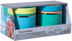 ThermoFlask 20 oz Insulated Food Jar, 2-Pack, Pink and Blue, Hot 12 Hours Cold 24 Hours (Blue and Green)