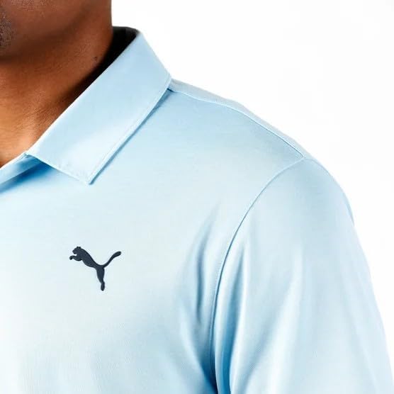 PUMA Men's Polo Shirt, Cotton Pique Knit, Classic Fit, Moisture Wicking, Breathable, Wrinkle Resistant, Short Sleeve, Golf & Tennis