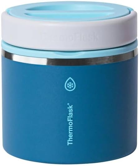ThermoFlask 20 oz Insulated Food Jar, 2-Pack, Pink and Blue, Hot 12 Hours Cold 24 Hours (Pink and Blue)