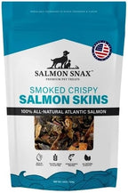 Salmon Snax Dog Treats – Smoked Crispy Salmon Skin, 12 oz – 100% Atlantic Salmon, All Natural, Single-Protein, Grain & Gluten Free, Omega-3 Rich, No Fillers, Resealable Bag, Made in USA