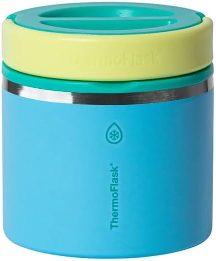 ThermoFlask 20 oz Insulated Food Jar, 2-Pack, Pink and Blue, Hot 12 Hours Cold 24 Hours (Blue and Green)