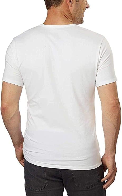 Calvin Klein Men's V-Neck Tee (Large) White