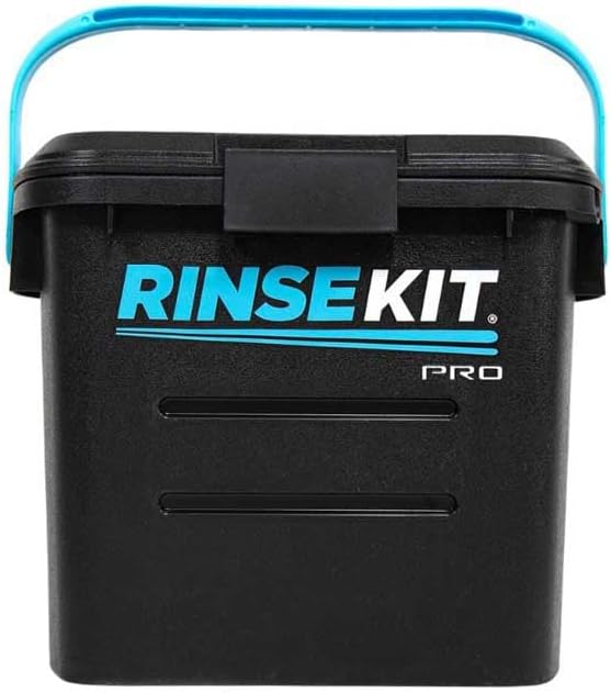 RinseKit PRO Portable Shower 3.5 Gal., High Pressure, Battery Powered, 6 Month Battery Life, Heating Options Available, Perfect for Camping, Beach, Van Life and More