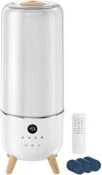 Warm and Cool Mist Ultrasonic Humidifier for Large Rooms - 2 Gallon Top-Fill Tank, UV-C Technology to Reduce Bacteria & Mold, 90-Hour Runtime, Smart Humidistat, Remote & Nightlight