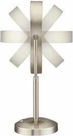 Conair Reflections Double-Sided LED Lighted Tabletop Mount Vanity Makeup Mirror, 1x/10x Magnification, Satin Nickel (Rechargeable)