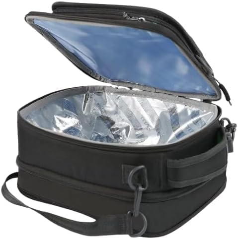 Generic Titan Deep Freeze Fridge Cold Expandable Lunch Pack - Smoke Gray/Green | Includes 2X 250g High Performance Ice Walls | Insulated Horizontal Design