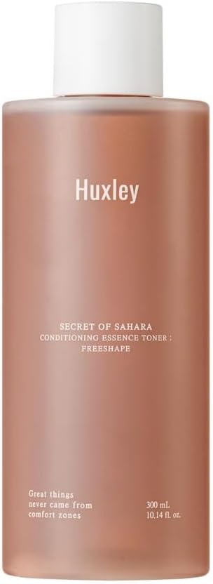 Huxley Secret of Sahara Conditioning Essence Toner: Free Shape, Korean High Moisture Hydrating Skin Prep, Dry Skin Care, Cactus and Ceramide NP | 300ml /10.1 fl. oz.