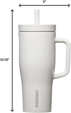 Corkcicle Leakproof Hydration Set, 2-Pack Go Cup XL (30oz) and Cruiser (22oz) Insulated Tumblers with Straws