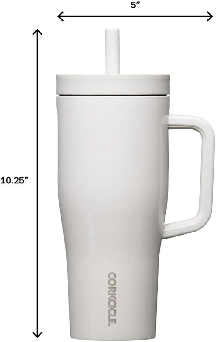 Corkcicle Leakproof Hydration Set, 2-Pack Go Cup XL (30oz) and Cruiser (22oz) Insulated Tumblers with Straws