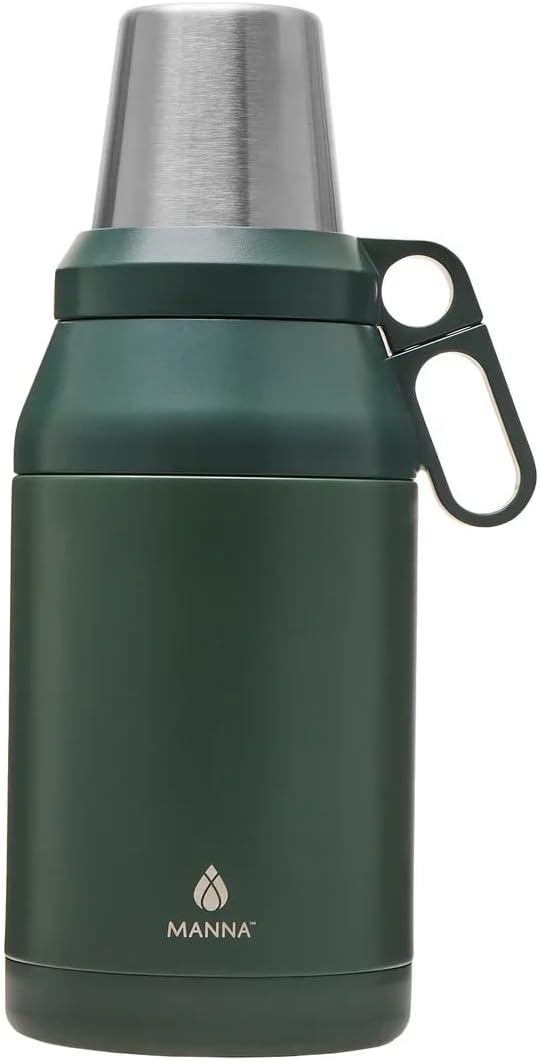 64oz Double Walled Jug with 4 Stackable Stainless Steel Cups