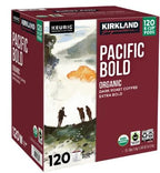 Kirkland Signature Coffee Organic Pacific Bold K-Pods, 120-count with Oval Soup Spoon, Stainless Steel by LOS