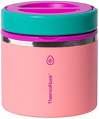 ThermoFlask 20 oz Insulated Food Jar, 2-Pack, Pink and Blue, Hot 12 Hours Cold 24 Hours (Pink and Blue)