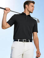 PUMA Men's Polo Shirt, Cotton Pique Knit, Classic Fit, Moisture Wicking, Breathable, Wrinkle Resistant, Short Sleeve, Golf & Tennis