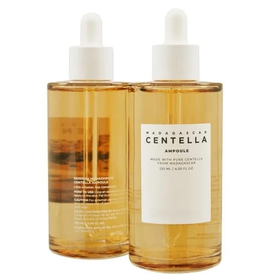 Madagascar centella Ampoule set, Face Moisturizer with centella Asiatica, Korean Skin Care, 2-pack, total 8.1 fl oz