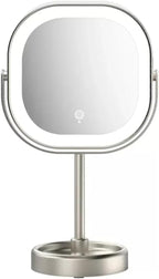Makeup mirror with light on a white background