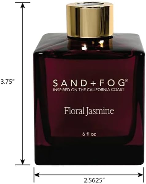 Sand + Fog Reed Diffuser Set, 3 Pack, 6 fl oz and 5 Reeds Each, Floral Jasmine, Fresh Breeze, Pistachio Dream