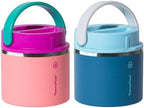 ThermoFlask 20 oz Insulated Food Jar, 2-Pack, Pink and Blue, Hot 12 Hours Cold 24 Hours (Pink and Blue)