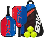 Selkirk SLK Prime Max Premium Pickleball Paddles Set of 2 | Fiberglass Face & x4 Polymer Core | Complete Pickleball Set with 2 Prime Max Pickle Ball Rackets, 3 Pro S1 Balls, and SLK Zipped Carry Bag