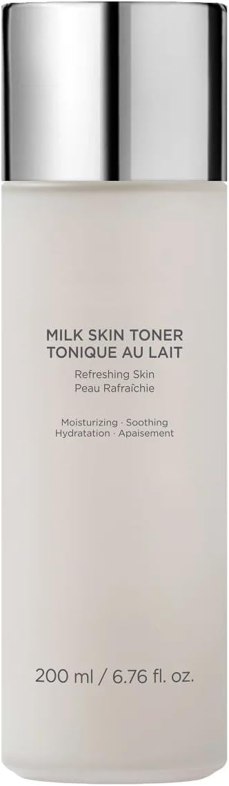 Milk Skin Rice Toner Glow Set - Deep Moisturizing, Niacinamide, Ceramide, Nature-Oriented Ingredients, Korean Skin Care, 2 ea 200ml/6.76 fl oz Milk Skin Toner and 15ml/0.50 fl oz Ceramic Cream Light