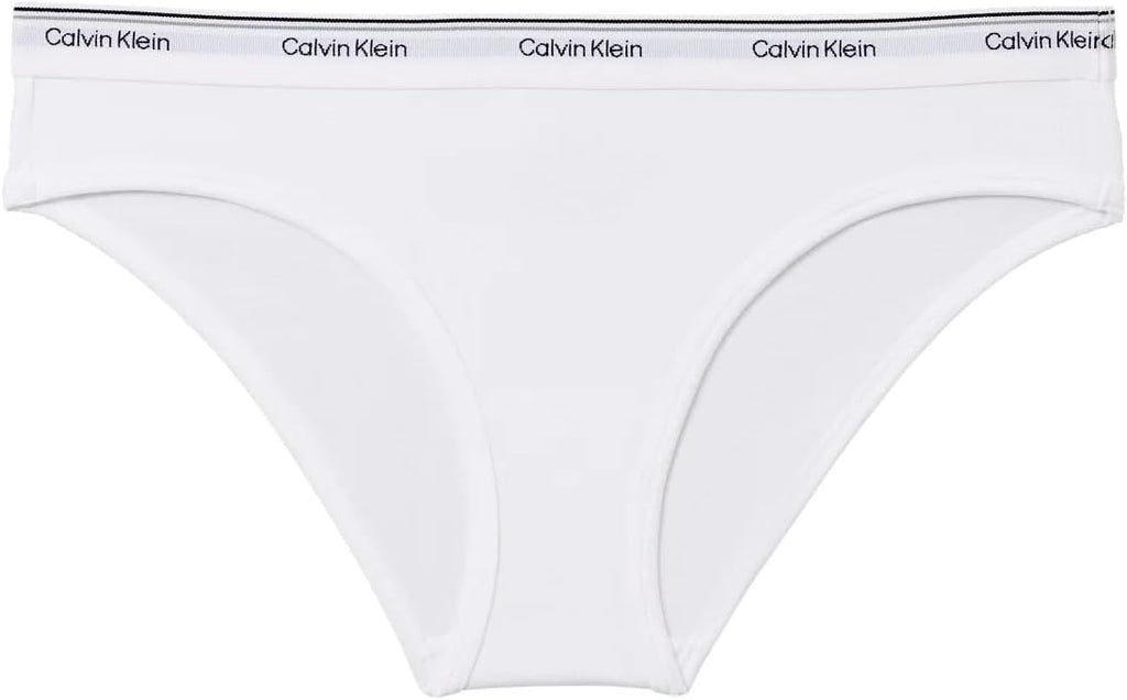 Calvin Klein Women’s Cotton Soft Stretch Bikini, 3-Pack (Black/White/Gray, Small)