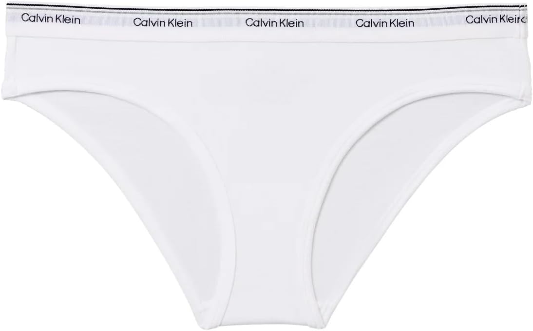 Calvin Klein Women’s Cotton Soft Stretch Bikini, 3-Pack (Black/White/Gray, Small)