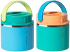 ThermoFlask 20 oz Insulated Food Jar, 2-Pack, Pink and Blue, Hot 12 Hours Cold 24 Hours (Blue and Green)