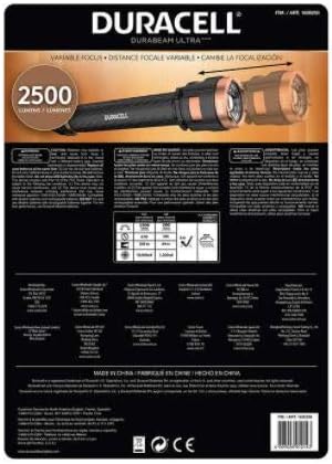 Duracell 2500 Lumens Variable Focus LED Flashlight w/AA Batteries
