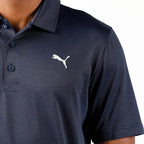 PUMA Men's Polo Shirt, Cotton Pique Knit, Classic Fit, Moisture Wicking, Breathable, Wrinkle Resistant, Short Sleeve, Golf & Tennis