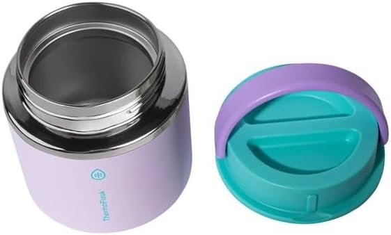 ThermoFlask 20 oz Insulated Food Jar, 2-Pack, Pink and Blue, Hot 12 Hours Cold 24 Hours (Gray and Light Pink)