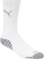 Puma Drycell Men's Crew Socks, White, 8 Pairs, Fits Shoe Sizes 6-12