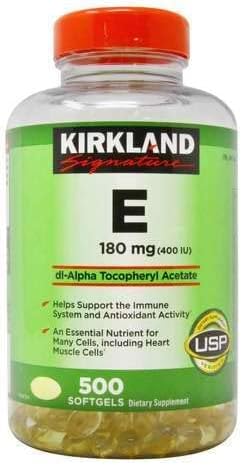 Kirkland Signature Vitamin E 180mg, 500 Softgels