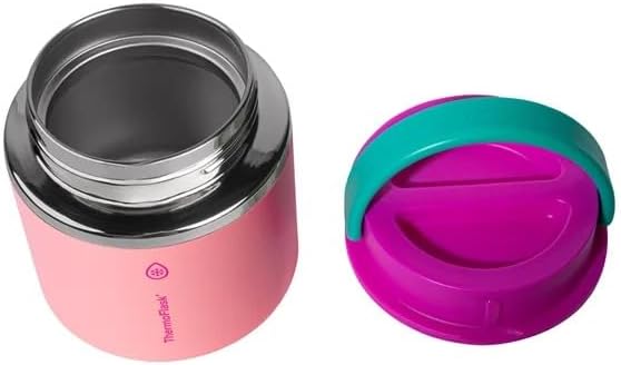 ThermoFlask 20 oz Insulated Food Jar, 2-Pack, Pink and Blue, Hot 12 Hours Cold 24 Hours (Pink and Blue)