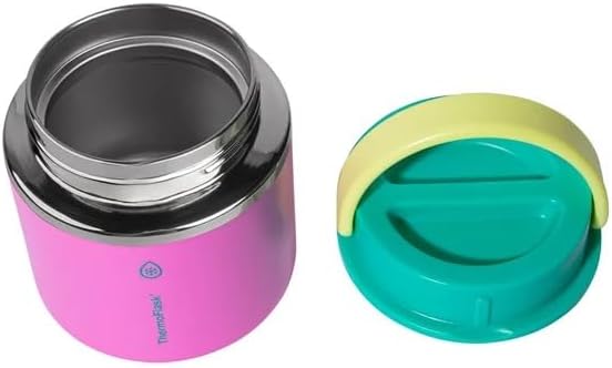 ThermoFlask 20 oz Insulated Food Jar, 2-Pack, Pink and Blue, Hot 12 Hours Cold 24 Hours (Pink and Yellow)
