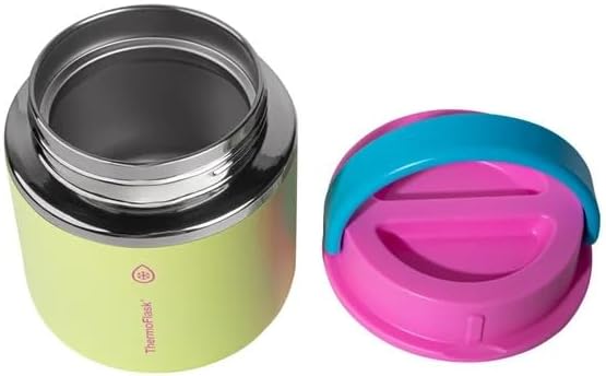 ThermoFlask 20 oz Insulated Food Jar, 2-Pack, Pink and Blue, Hot 12 Hours Cold 24 Hours (Pink and Yellow)