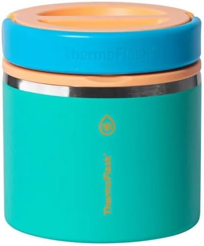 ThermoFlask 20 oz Insulated Food Jar, 2-Pack, Pink and Blue, Hot 12 Hours Cold 24 Hours (Blue and Green)