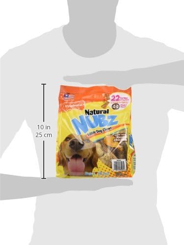 (Pack of 2) Nylabone Natural Nubz Edible Dog Chews 22ct. (2.6lb/Bag) -Total 5.2lb