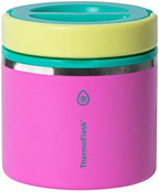 ThermoFlask 20 oz Insulated Food Jar, 2-Pack, Pink and Blue, Hot 12 Hours Cold 24 Hours (Pink and Yellow)