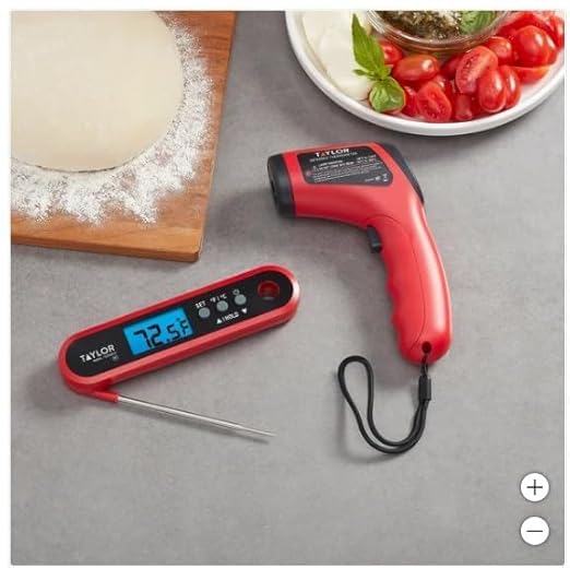 Digital Thermometer Bundle, Laser Infrared Surface & Instant Read, IPX7 Waterproof, Wide Temperature Range -58°F to 716°F