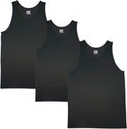 32 Degree Comfort Mesh Tank Top, 3 Pack, Large Black