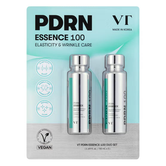 VT PDRN Essence 100 Elasticity & Wrinkle Care, Ceramide Complex, Panthenol, 2 pack 1.69 fl oz ea Korean Skincare